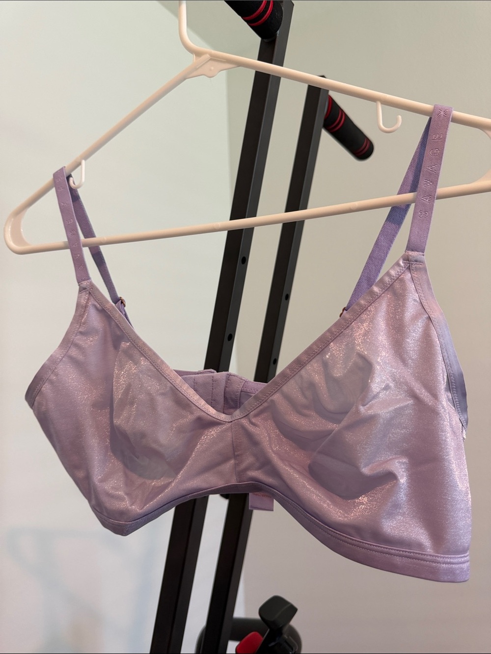 Lilac Shimmer Unlined Bralette - Women Intimates